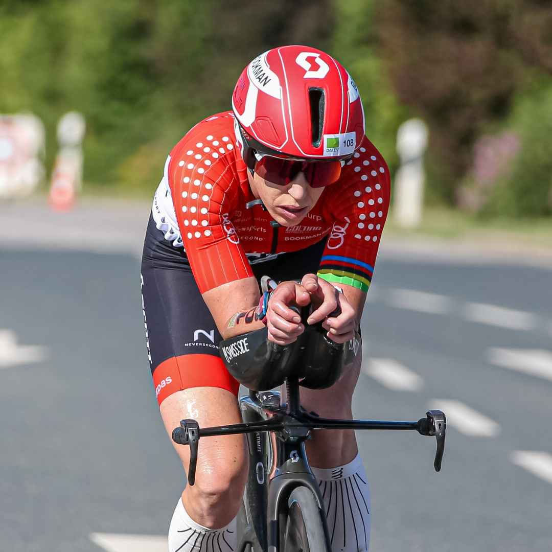 Lisa Norden Swiss Side Pro Athlete Triathlon Olympian Ironman Aerodynmaic Wheels Time Trial Bike