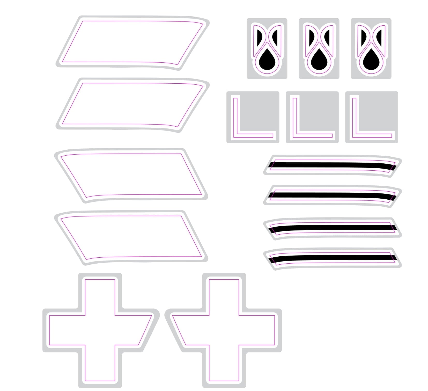 HADRON² Decals Rim Brake