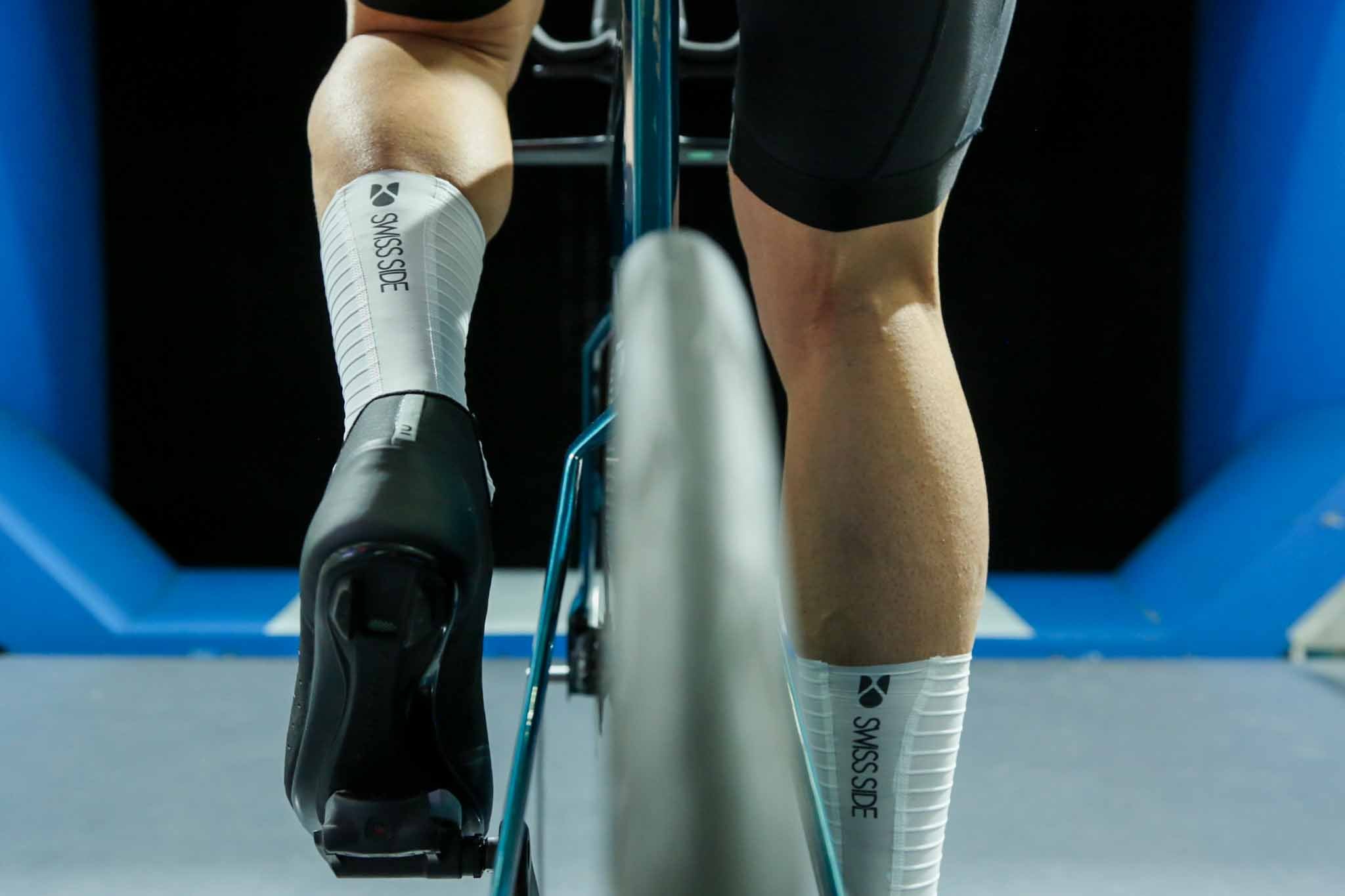 swiss side aero socks wind tunnel testing cycling