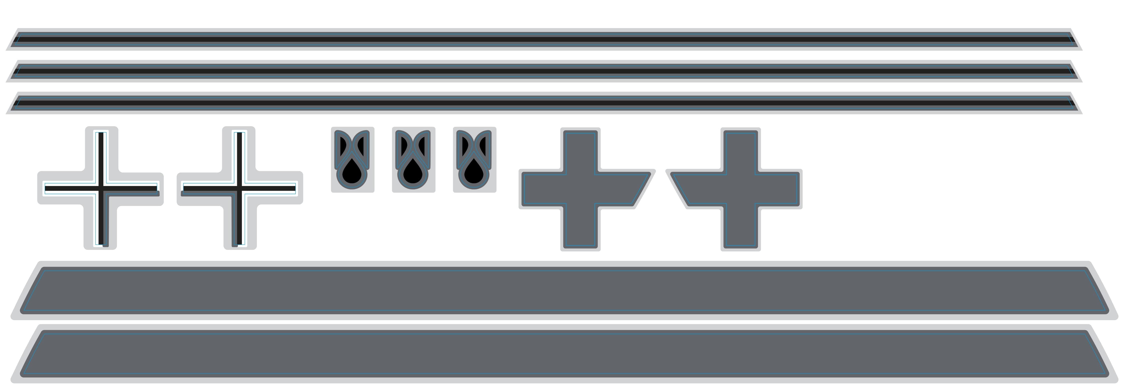 Autocollants de disque arrière HADRON²